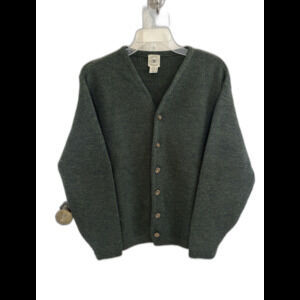 VTG THE RAMS HEAD SHOP Gordon’s 100% Wool Green Sweater cardigan Men’s Med